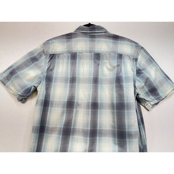 Carhartt Mens Button Down Shirt Size M Blue Plaid Relaxed Fit Pockets Casual - Picture 11 of 11